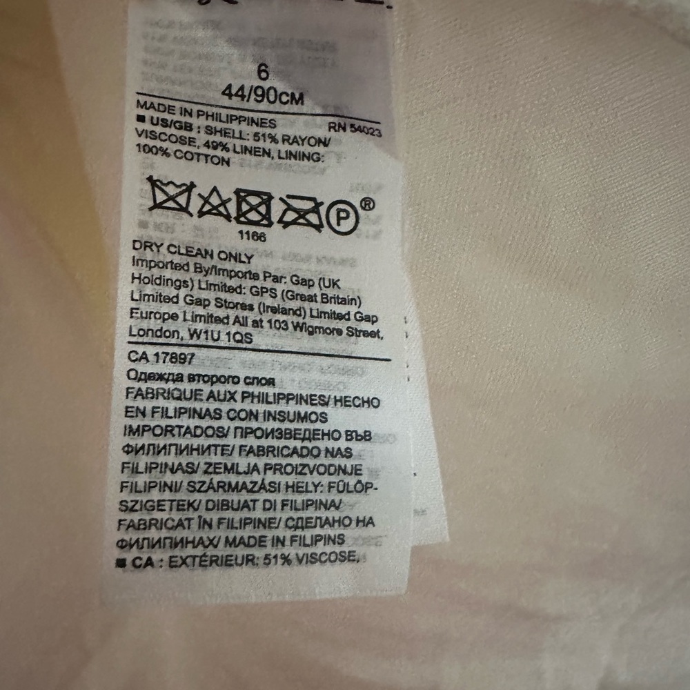 Banana Republic Cream sleeveless Button-Down Dress - Picture 4 of 6